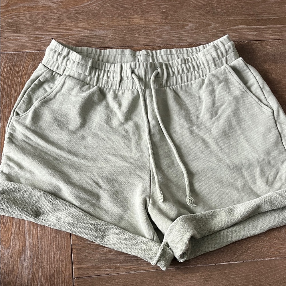 H&M Light Green Athletic Shorts